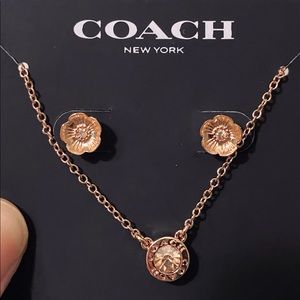 Coach Tea Rose Jewelry Set